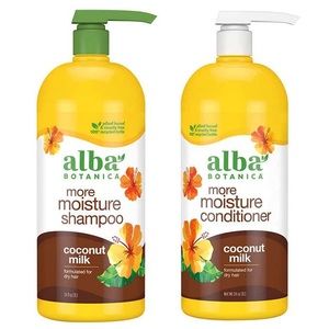 Alba Botanica Coconut Milk Shampoo And Conditioner, 34 fl. Oz. Each.